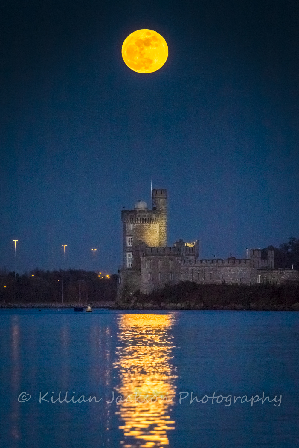 full moon, blackrock, castle, river, lee, cork, ireland