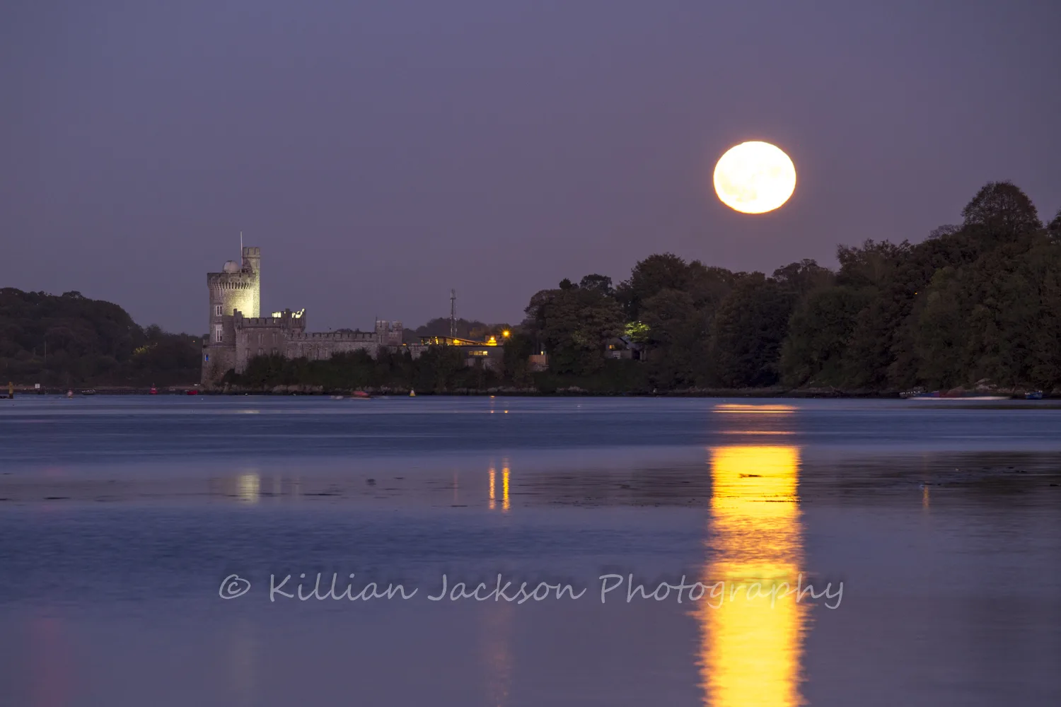 Full Moon rising over Blackrock Castle