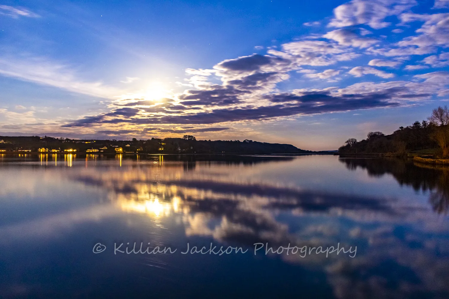 Moonrise reflections Rosscarbery
