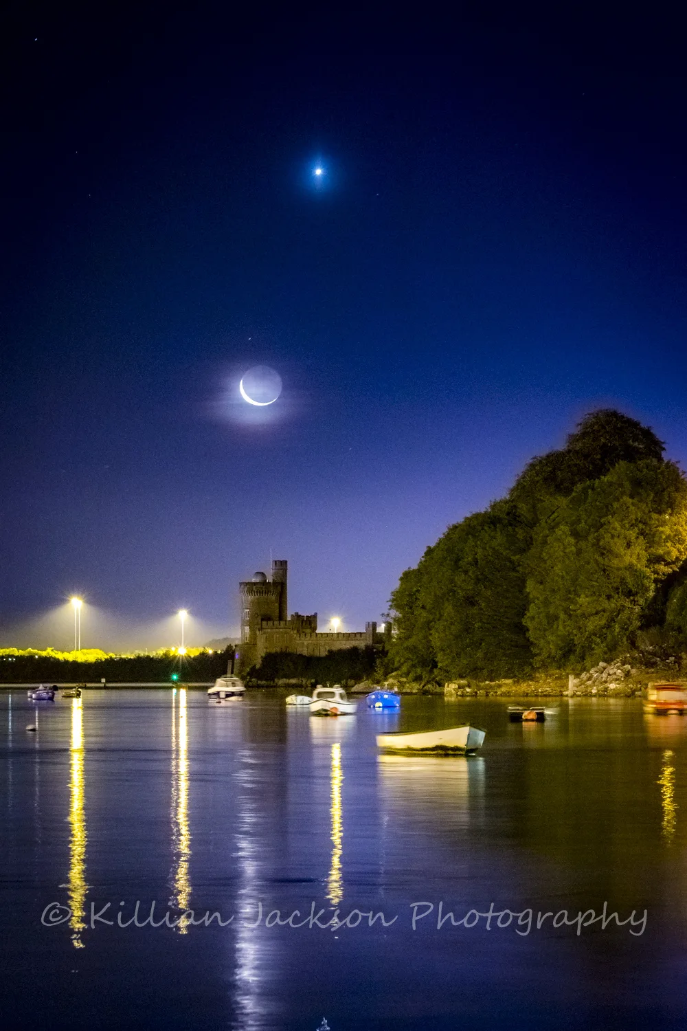 Crescent Moon over Blackrock Castle