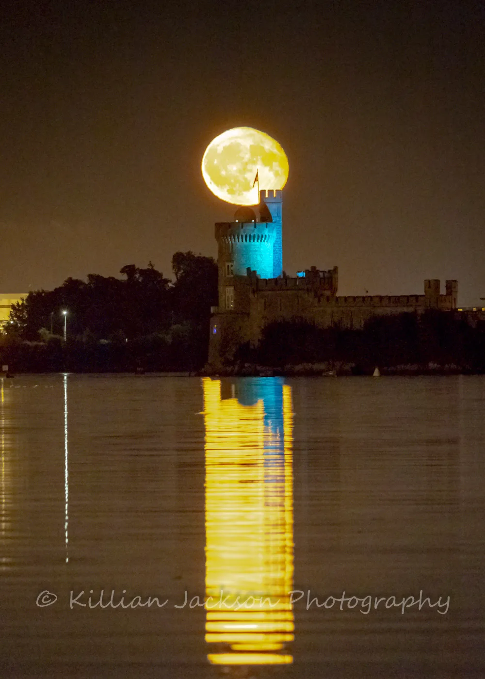 Full Moon rising Over Blackrock Castle