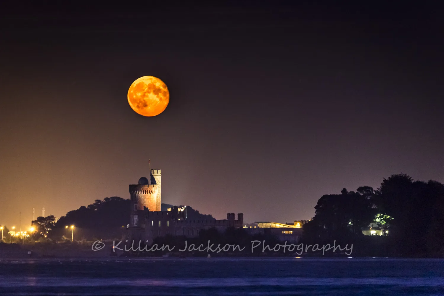 Super Moon Rising over Blackrock Castle