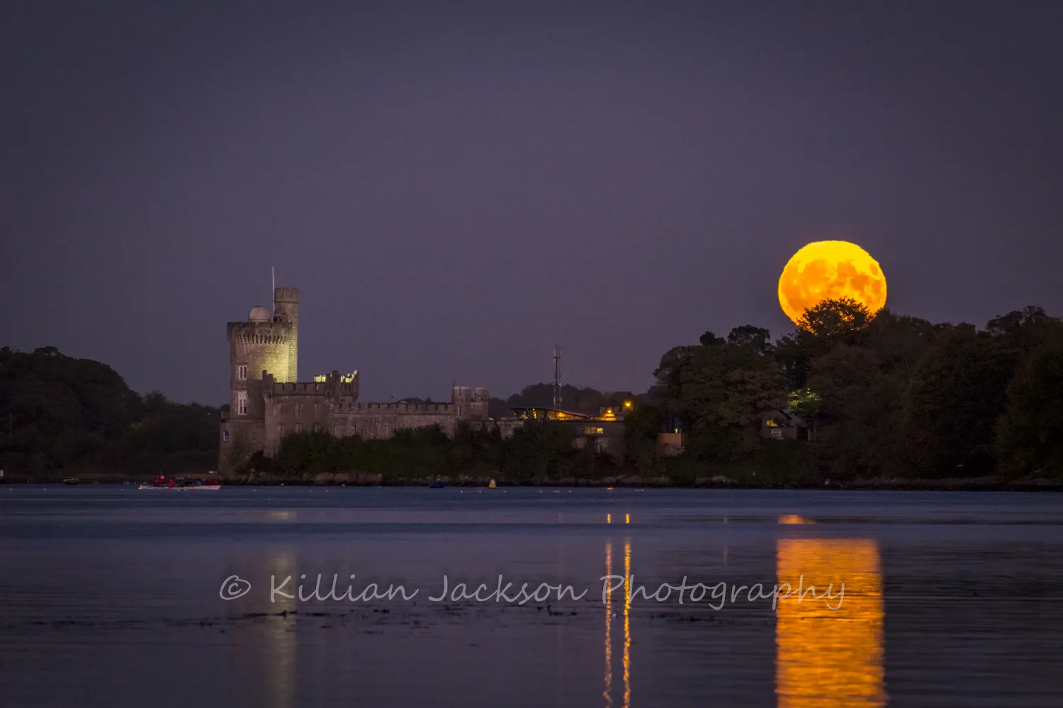 Full Moon rising over Blackrock Castle