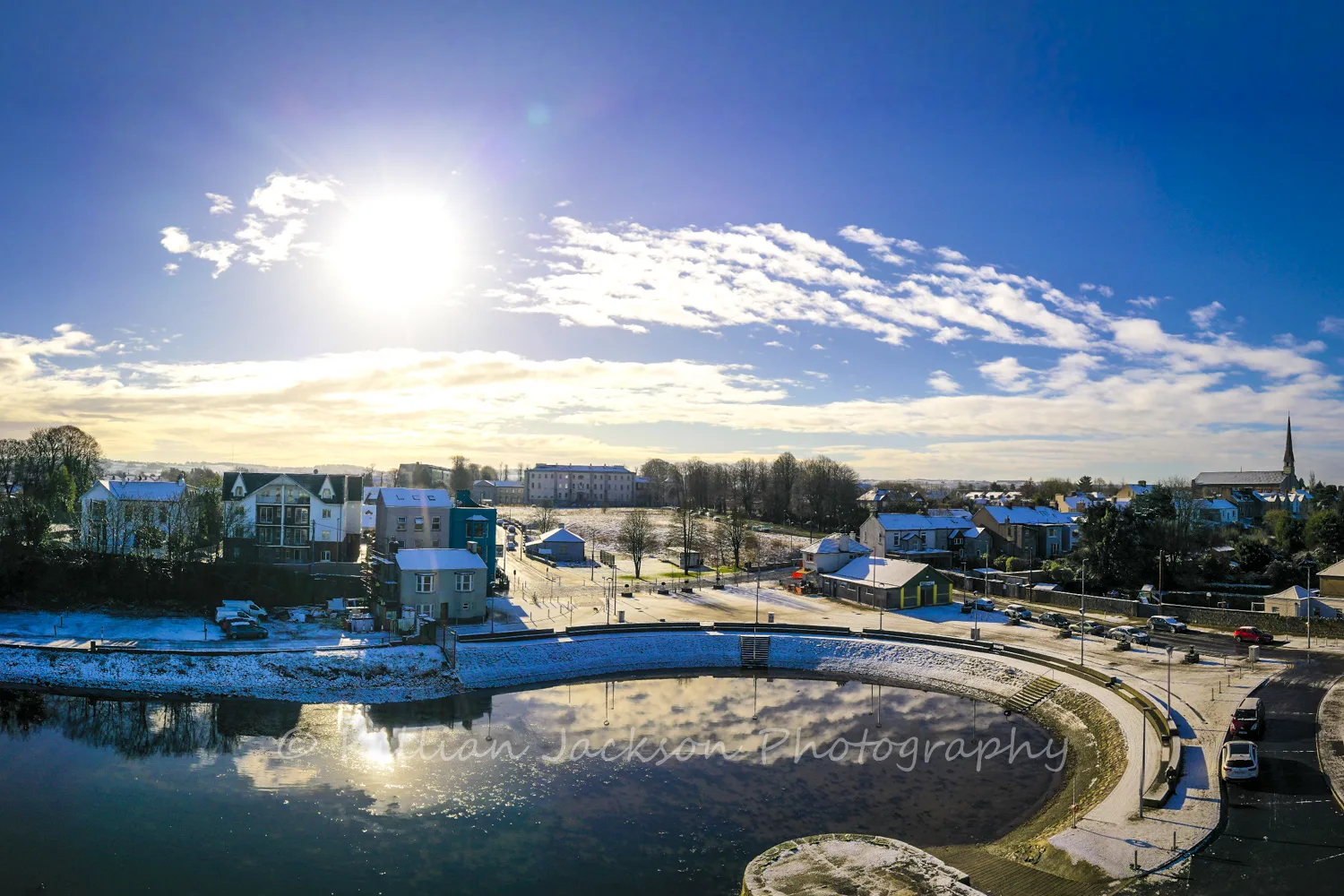 Snowy morning at Blackrock Village