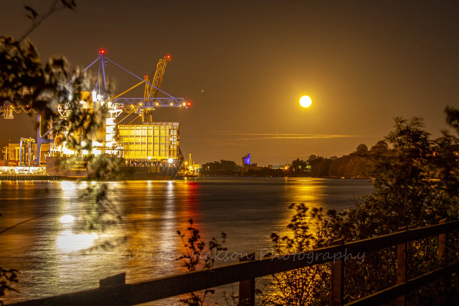 Harvest Moon Rising Over Blackrock Castle