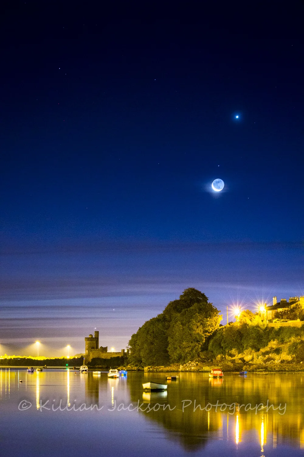 Crescent Moon over Blackrock Castle
