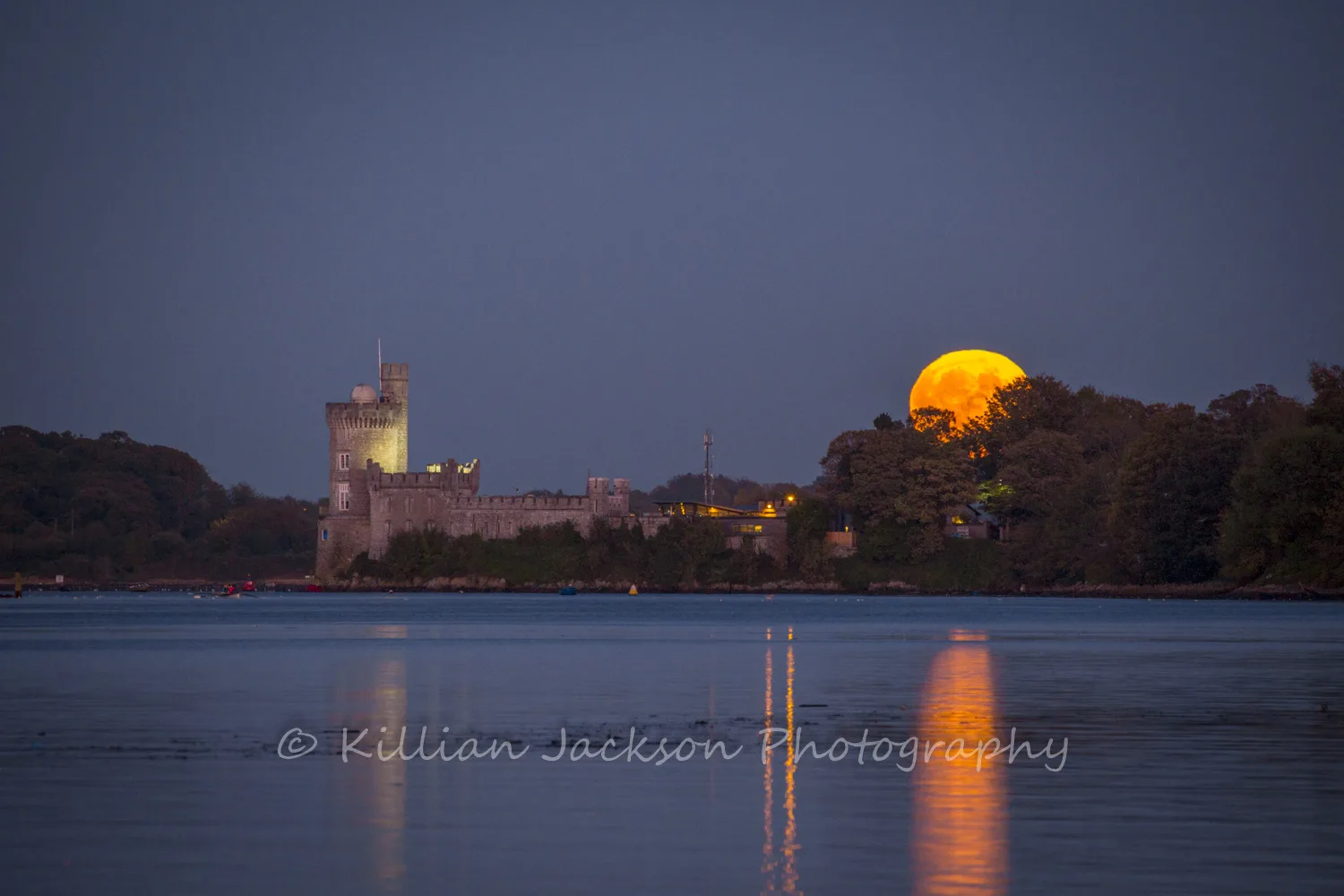 Full Moon rising over Blackrock Castle
