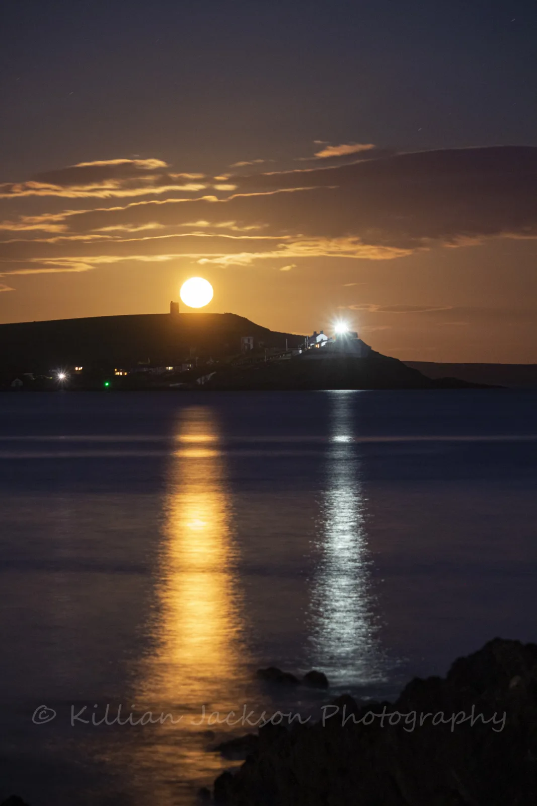 Moonrise over Roche's Point Lighthouse