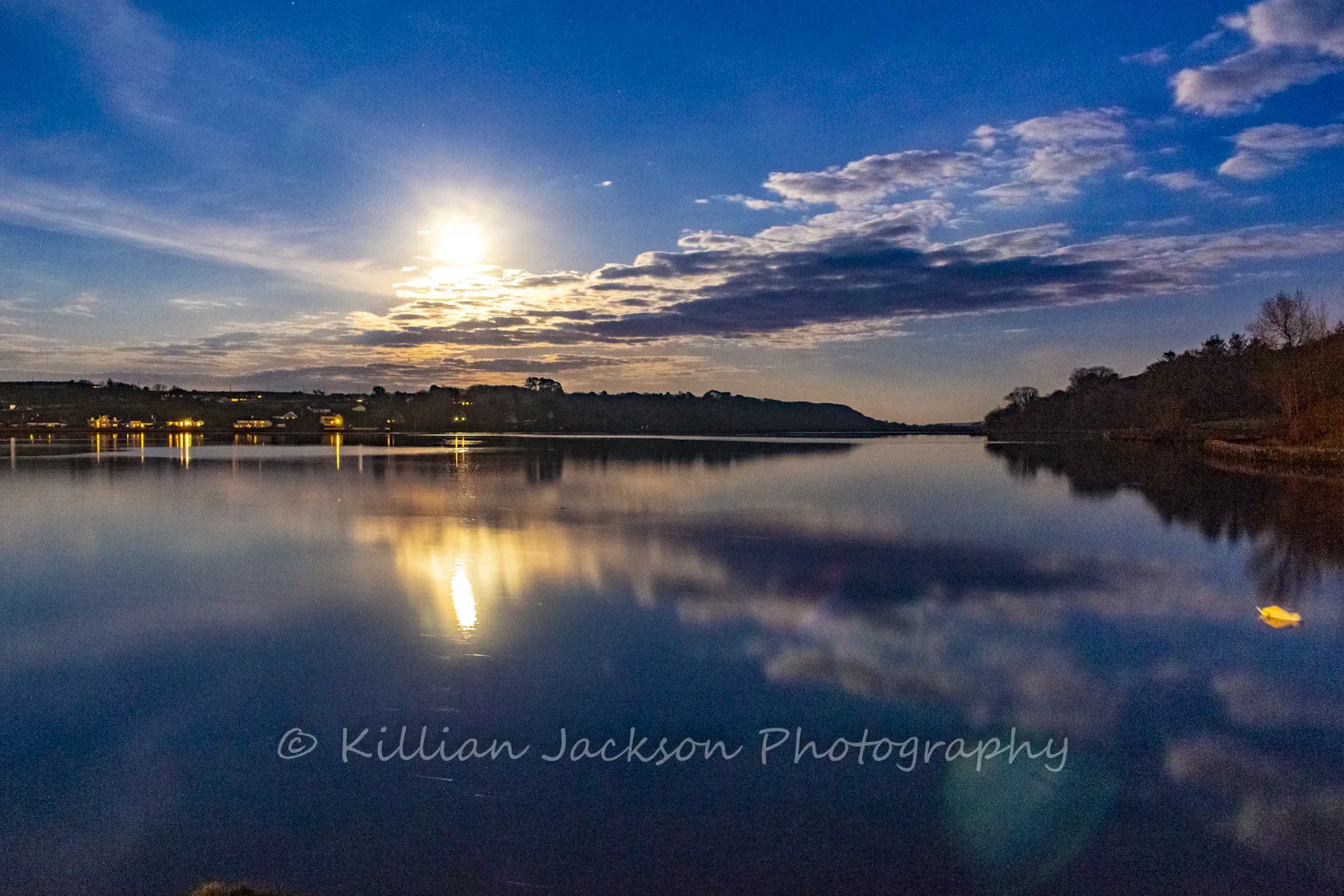 Moonrise reflections Rosscarbery