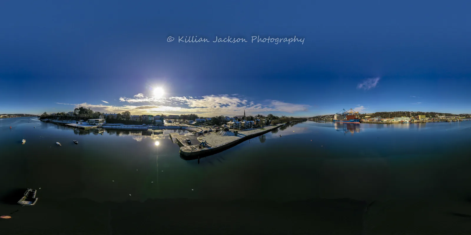 Snowy Morning in Blackrock Village 360
