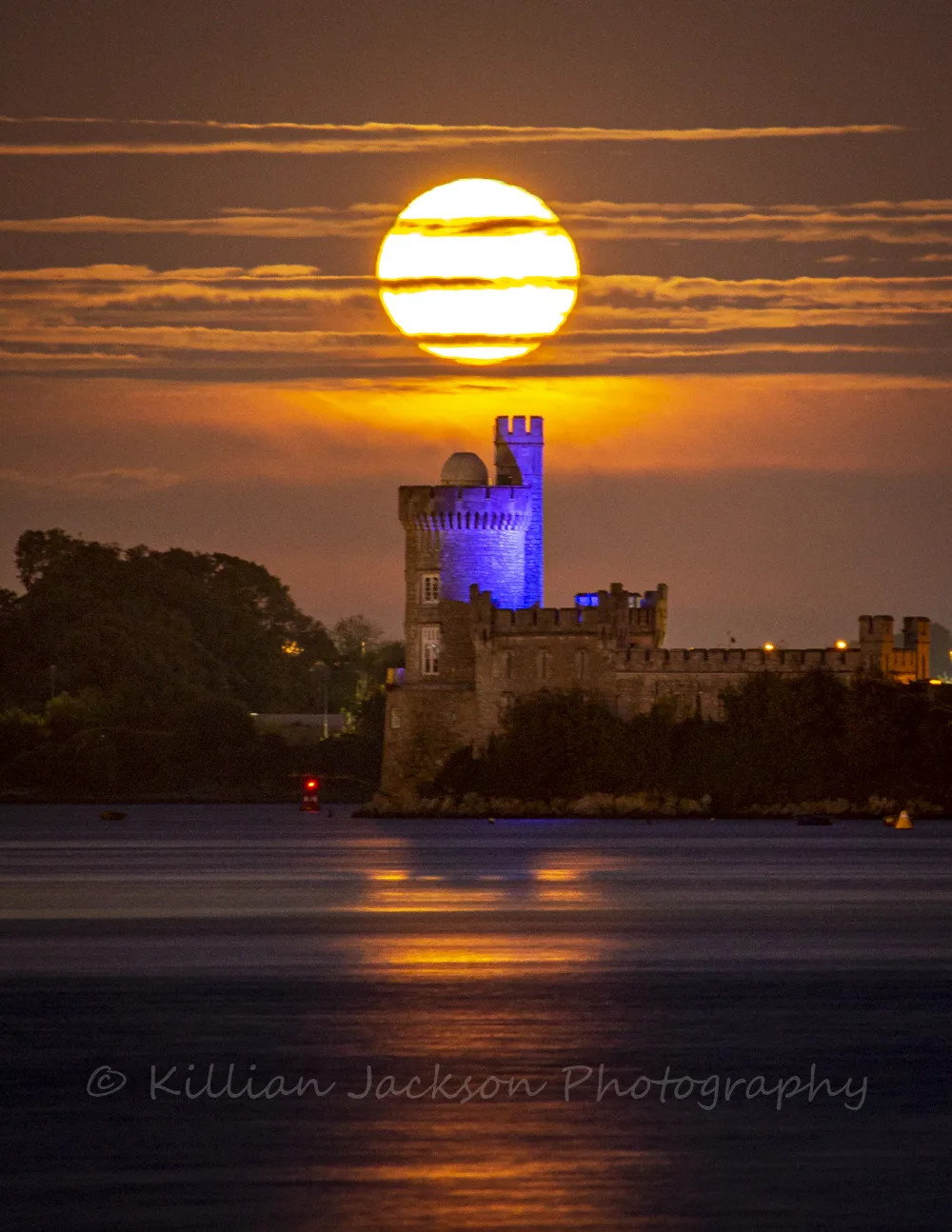 Harvest Moon Rising Over Blackrock Castle