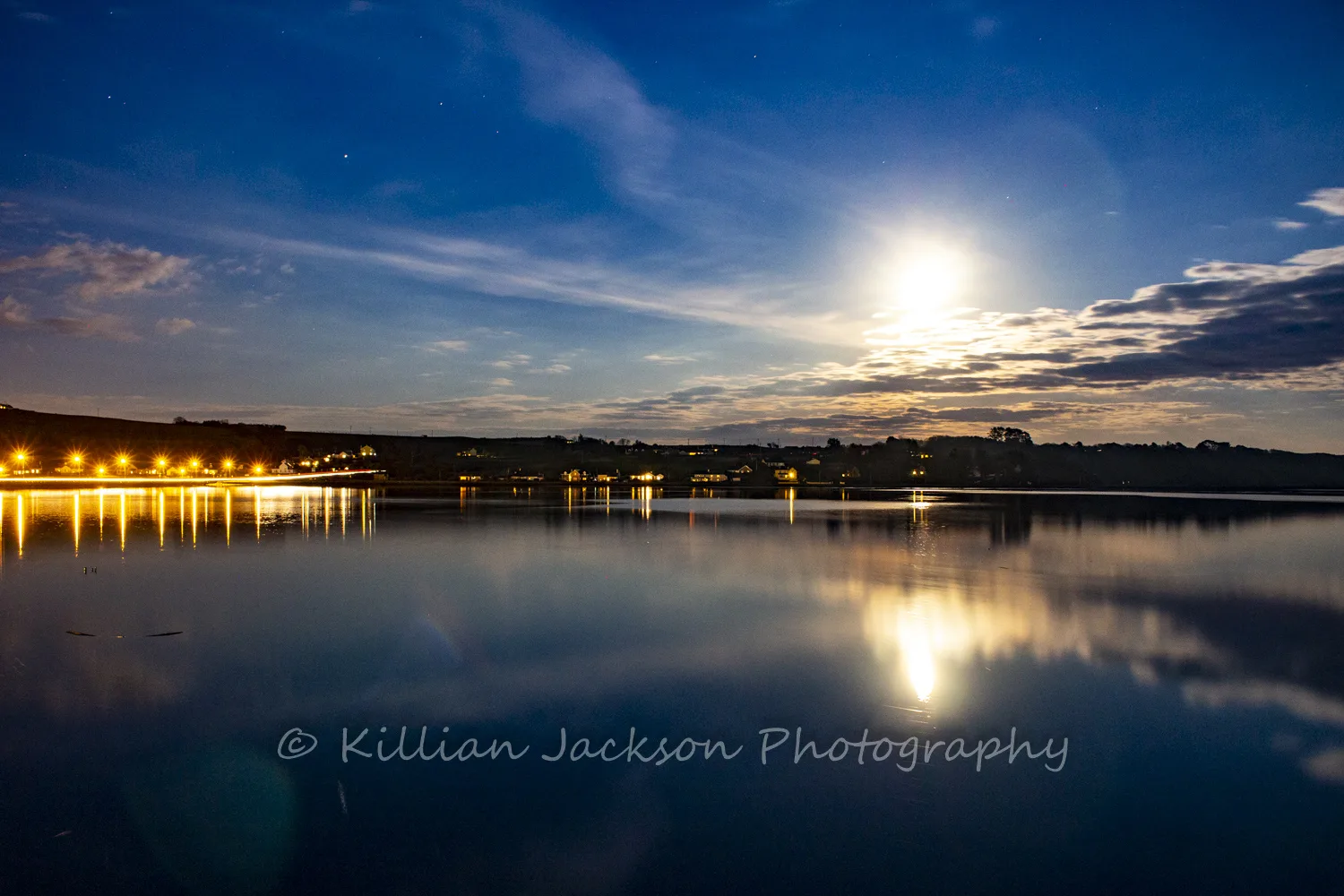Moonrise reflections Rosscarbery