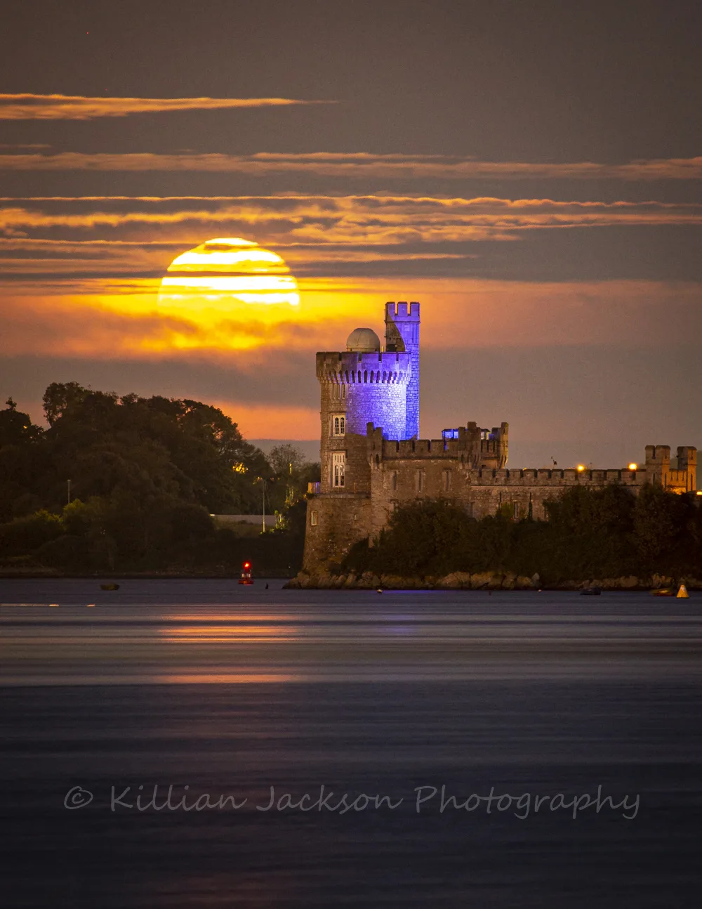 Harvest Moon Rising Over Blackrock Castle