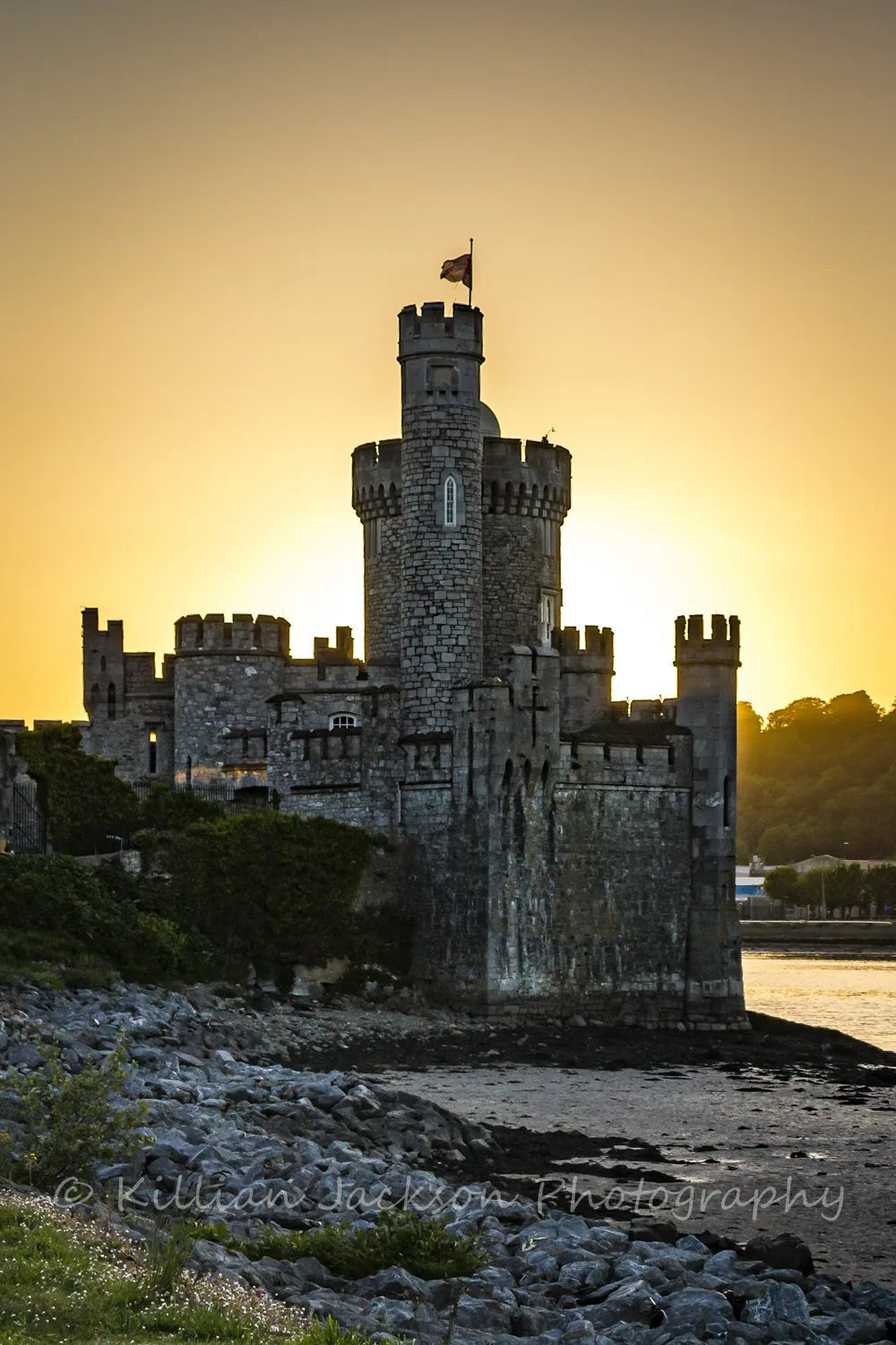 Sunset behind Blackrock Castle