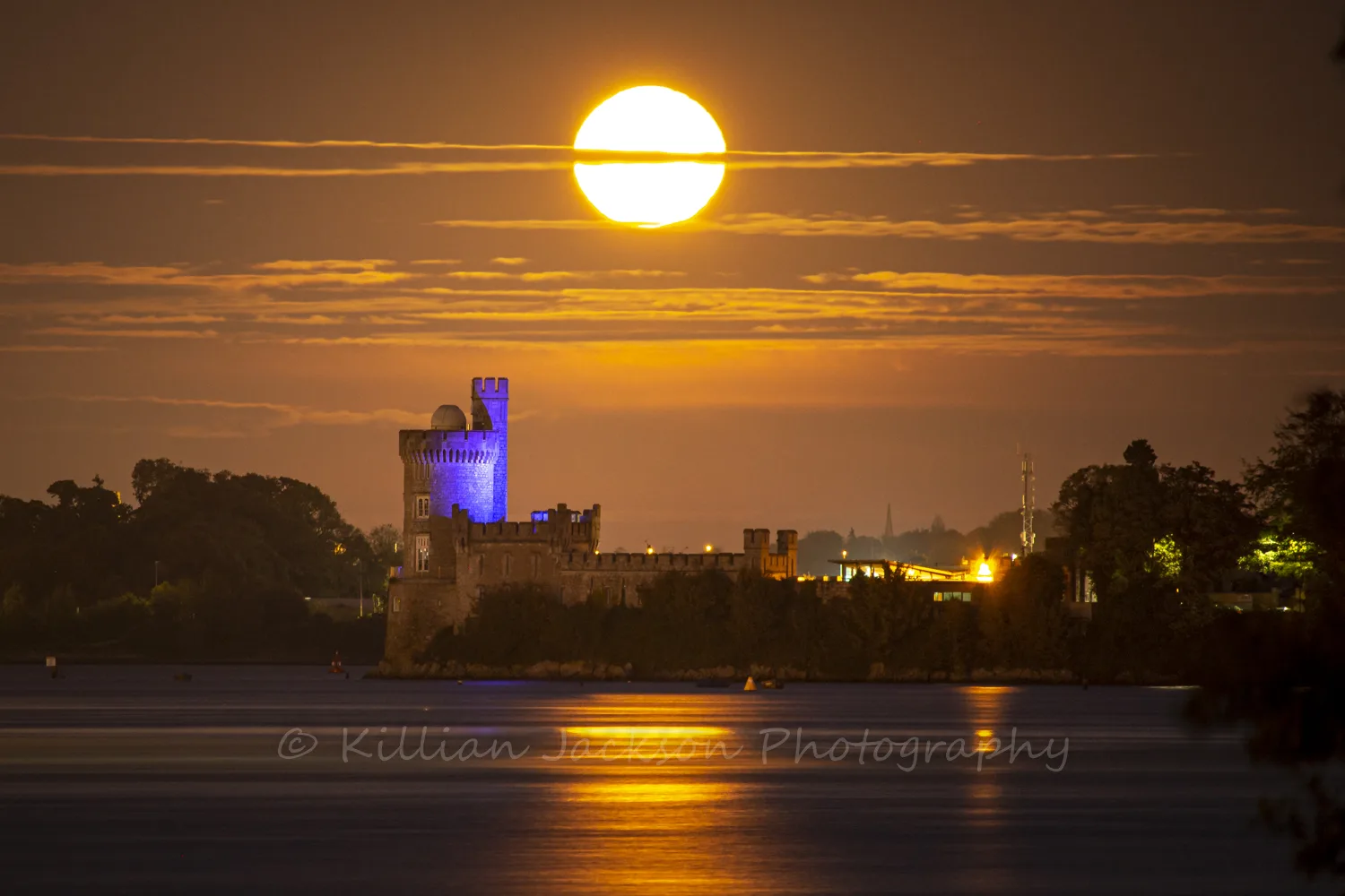 Harvest Moon Rising Over Blackrock Castle